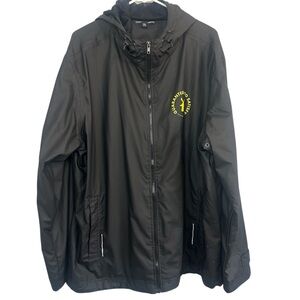 Dutch Bros MEDIUM Black Rain Jacket Hoodie Double Lined “Guaranteed..